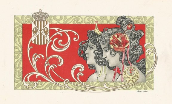 Oude jugendstil sigarenplaat // art nouveau cigar label - 1