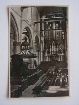 Oude kaart ; Gouda ; St Janskerk, gezicht op het orgel - 1