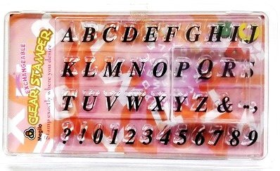 SALE NIEUW Clear stempel set Alfabet inclusief Acrylblok - 1