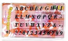 SALE NIEUW Clear stempel set Alfabet inclusief Acrylblok