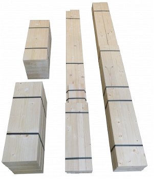 Bed steigerhout bouwpakket geschaafd compleet pakket - 3