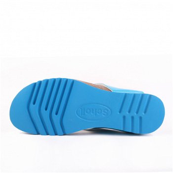 Scholl Kenna dames slippers wit of turquoise NIEUW - 6