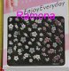 Gekleurd 3D Nagel stickers Glitters NK023 BLOEMEN nail art - 1 - Thumbnail