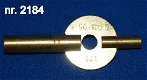 Dubbele Carriage klok sleutel / opwindsleutel. Opwindvierkant 2,75 mm. wijzerverzet vierkant 1,75 mm - 0 - Thumbnail
