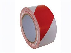 Markeertape rood/wit 33mtr markeer tape