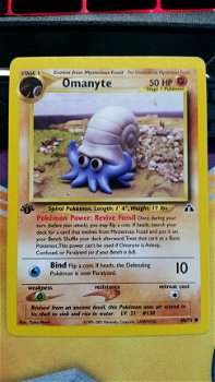 Omanyte 60/75 Common 1st Edition Neo Discovery Nearmint - 1