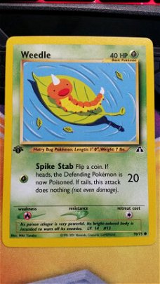 Weedle  70/75 Common 1st Edition Neo Discovery Nearmint