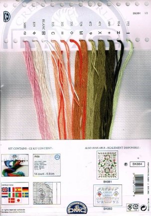 KOOPJE DMC BORDUURPAKKET, FLORAL WREATH and FESTOONS ABC BK884 - Afbeelding 2