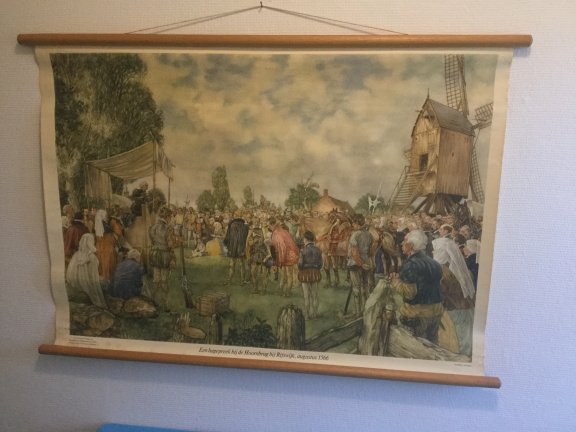 Prachtige schoolplaat Hagepreek bij de Hoornbrug Bij Rijswijk - nr. 1