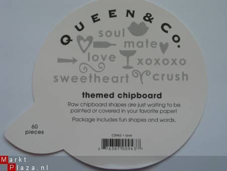 OPRUIMING: queen&co chipboard love - 1