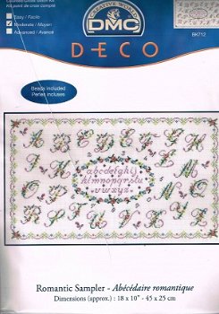 DMC GROOT BORDUURPAKKET, ROMANTIC SAMPLER BK712 - 1