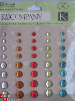 K&Company christmas cheer adhesive gems - 1