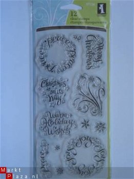 inkadinkado clear stamp warm holiday wishes - 1