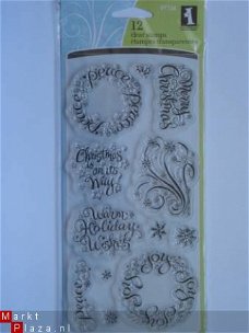 inkadinkado clear stamp warm holiday wishes