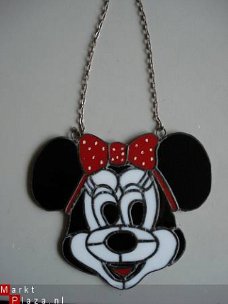 Minnie Mouse raamhanger TIFFANY GLAS handwerk
