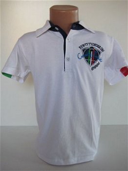 wit poloshirt in mt 122/128 (nr:3730) - 1