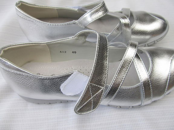 SNEAKER / INSTAPPER / ZILVER / MAAT 36. - Afbeelding 4