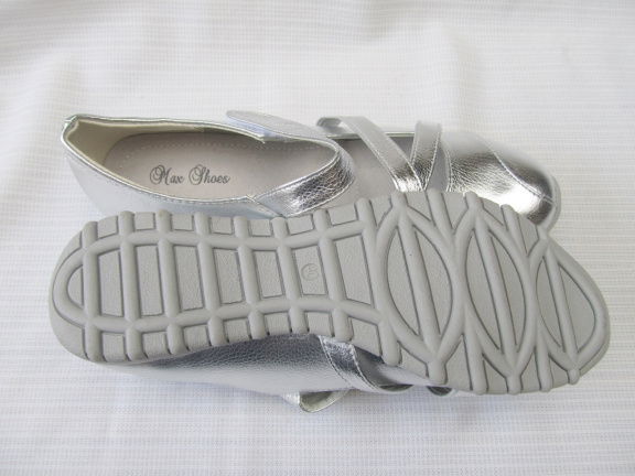 SNEAKER / INSTAPPER / ZILVER / MAAT 41. - Afbeelding 3