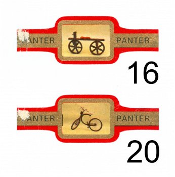 Panter - Serie Miniatuurfietsen (rood 1-22) - 2