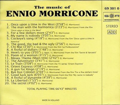CD - The music of Ennio Morricone - 1