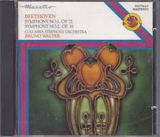 Bruno Walther - Beethoven Symphony No 1 & 2 OP 21/36 Columbia Symphony Orchestra Bruno Walter (CD) N - 1