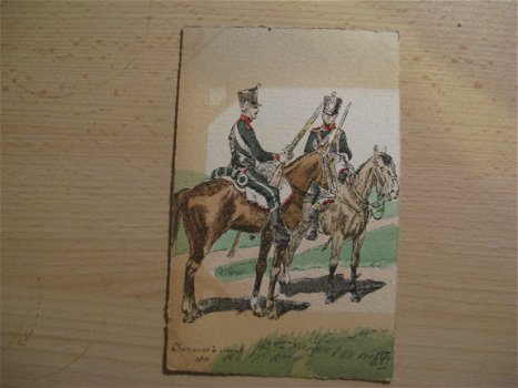 1896 ... Antieke ansichtkaart Chasseurs à cheval - 1