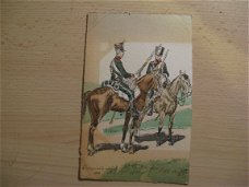 1896 ... Antieke ansichtkaart Chasseurs à cheval