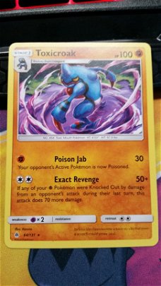 Toxicroak  64/131 Rare  S & M Forbidden Light