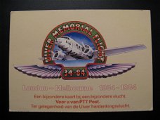 Originele vintage kaart Amsterdam - Melbourne Uiver Memorial Flight