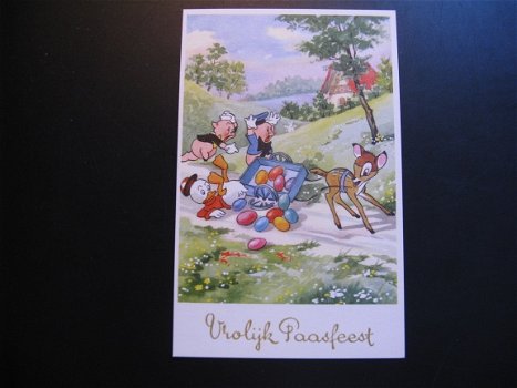 Originele vintage kaart Walt Disney Ltd jaren '50...Vrolijk Paasfeest 3 - 1