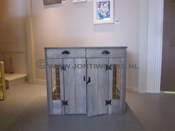 Houten bench met laden, model Bobby. - Afbeelding 2