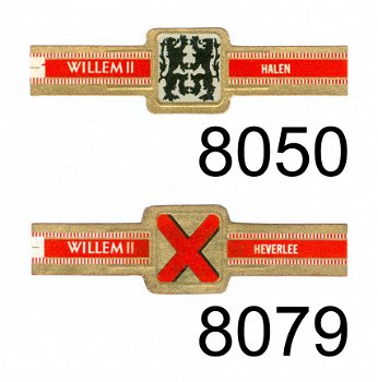 Willem II - Serie LII Belgische gemeentewapens (reeks 39 afgeronde hoeken, 8041-8080) - 2