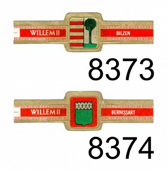 Willem II - Serie LX Belgische gemeentewapens (reeks 47 afgeronde hoeken, 8361-8400) - 1