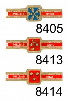 Willem II - Serie LXI Belgische gemeentewapens (reeks 48 afgeronde hoeken, 8401-8440) - 1