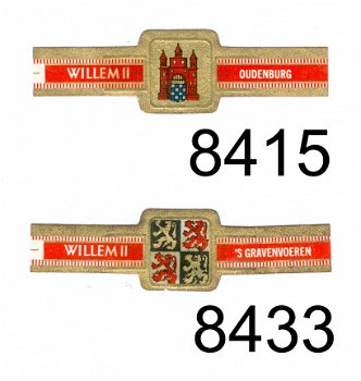 Willem II - Serie LXI Belgische gemeentewapens (reeks 48 afgeronde hoeken, 8401-8440) - 2