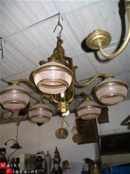 Antieke lamp art deco. hoogte 50 cm omtrek 70 cm. - 3