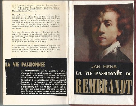 JAN MENS**LA VIE PASSIONNEE DE REMBRANDT**MARABOUT HARDCOVER BRUN EN CARTON.** - 4