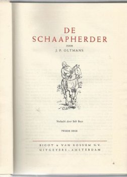 J. F. OLTMANS**DE SCHAAPHERDER*WITTE HARDCOVER*BIGOT & ROSSU - 2