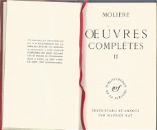 MOLIERE**OEUVRES COMPLETES**TOME II**MAURICE RAT**BIBLIOTHEQUE NRF DE LA  PLEIADE