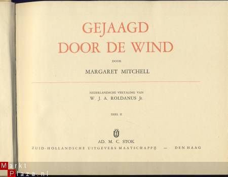 MARGARET MITCHELL**GEJAAGD DOOR DE WIND**ZHU STOK* - 6