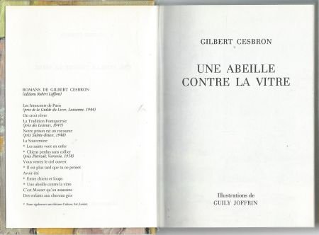 GILBERT CESBRON**UNE ABEILLE CONTRE LA VITRE**CULTURES ARTS - 3