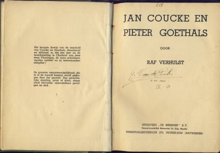 RAF VERHULST**JAN COUCKE EN PIETER GOETHALS**GERECHTELIJKE - 2