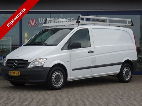 Mercedes-Benz Vito - 110 CDI 320 Airco / Navigatie / Imperiaal / Trekhaak / Betonplex vloer / APK to - 1