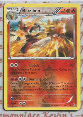 Blaziken holo 14/111 (reverse foil) XY Furious Fists - nr. 1