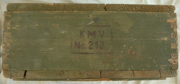 Munitie Kist / Ammo Crate, Mortier Granaten / Mortar Shells, afm.:56x32x14cm, Zwitserland, 1942. - 3
