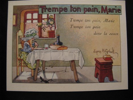 Originele antieke ansichtkaart Trempe ton pain, Marie - 1