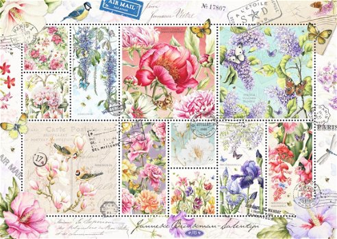 Jumbo - Flower Stamps - 1000 Stukjes Nieuw - 1