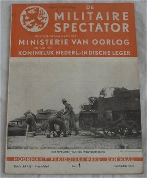 Maandblad, de Militaire Spectator, Moorman's Periodieke Pers, Nr.1 Januari 1947.(Nr.1) - 0