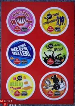 Stickervel met 6 ronde stickers - 1