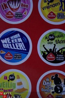 Stickervel met 6 ronde stickers